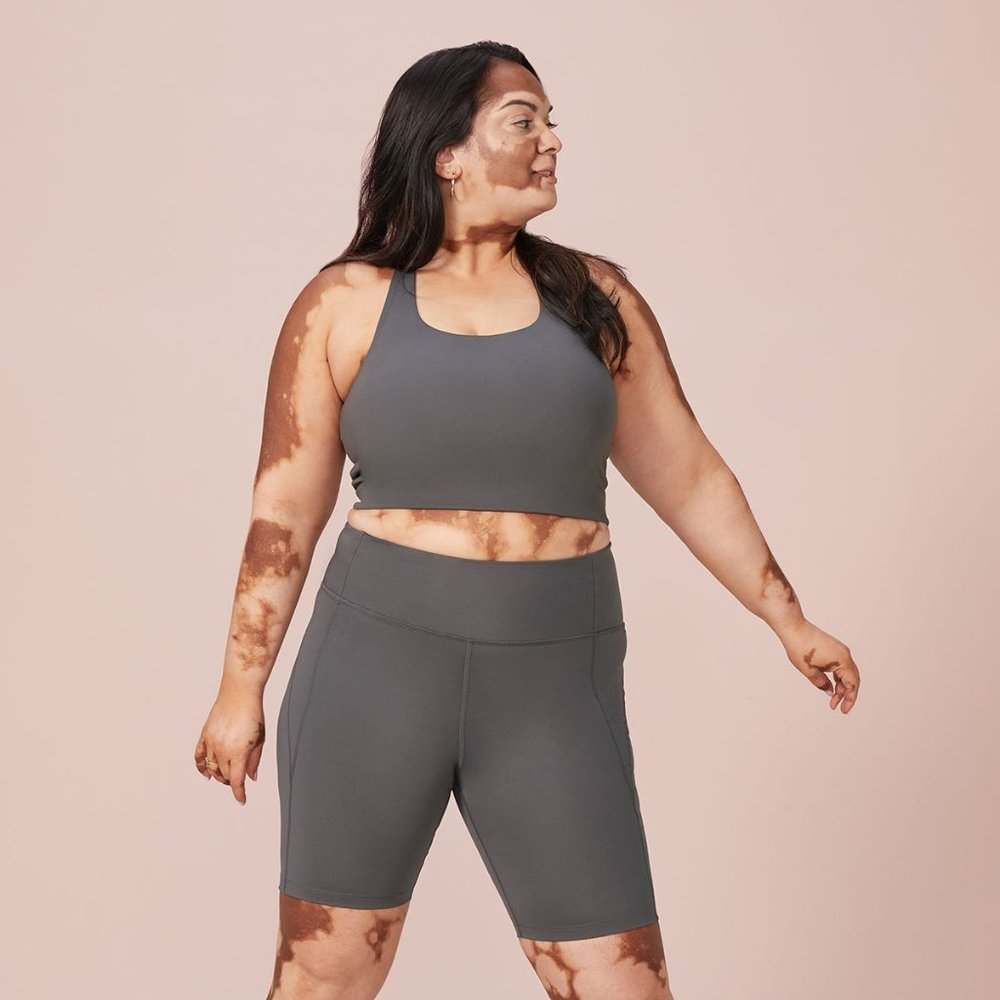 Girlfriend Collective Paloma Bra in Smoke